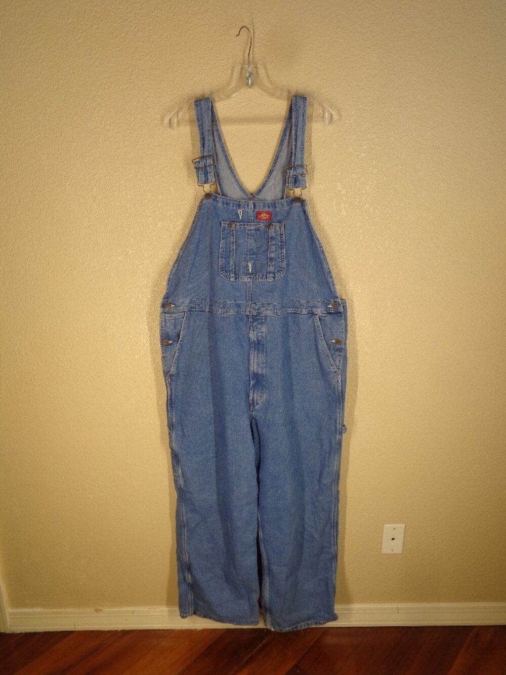 Dickies denim overalls 42/30 distressed